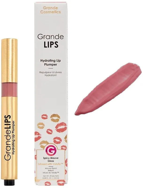 Grande Cosmetics GrandeLIPS Hydrating Lip Plumper Spicy Mauve Gloss 0.08 oz