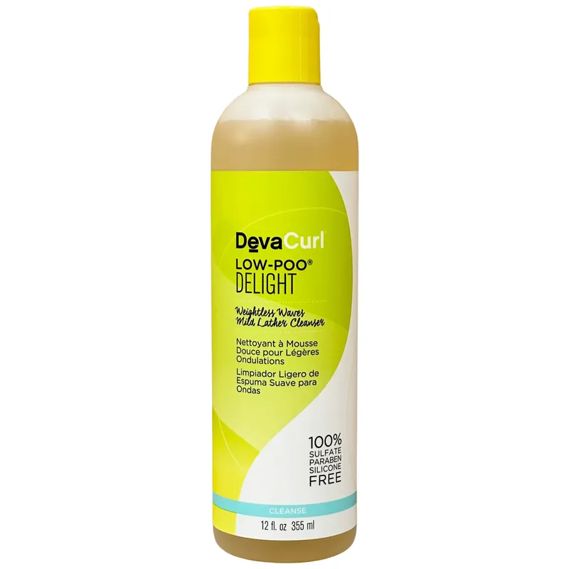 DevaCurl MOISTURE Low-Poo Delight Weightless Waves Mild Lather Cleanser Shampoo 12 oz / 355 ml