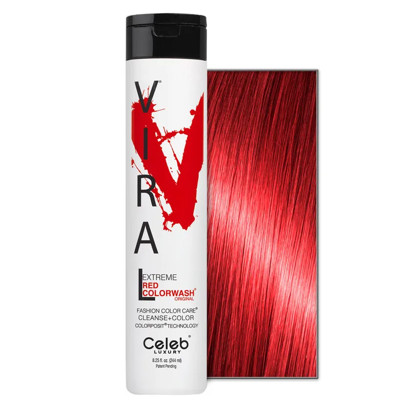 Celeb Luxury Viral Extreme Colorwash Red Shampoo 8.25 oz