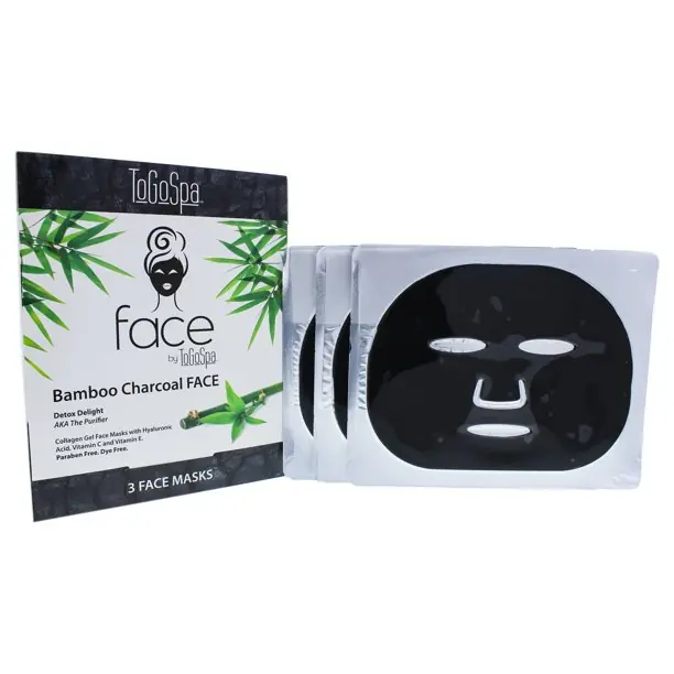 ToGo Spa Bamboo Charcoal Mask 3 Face Masks