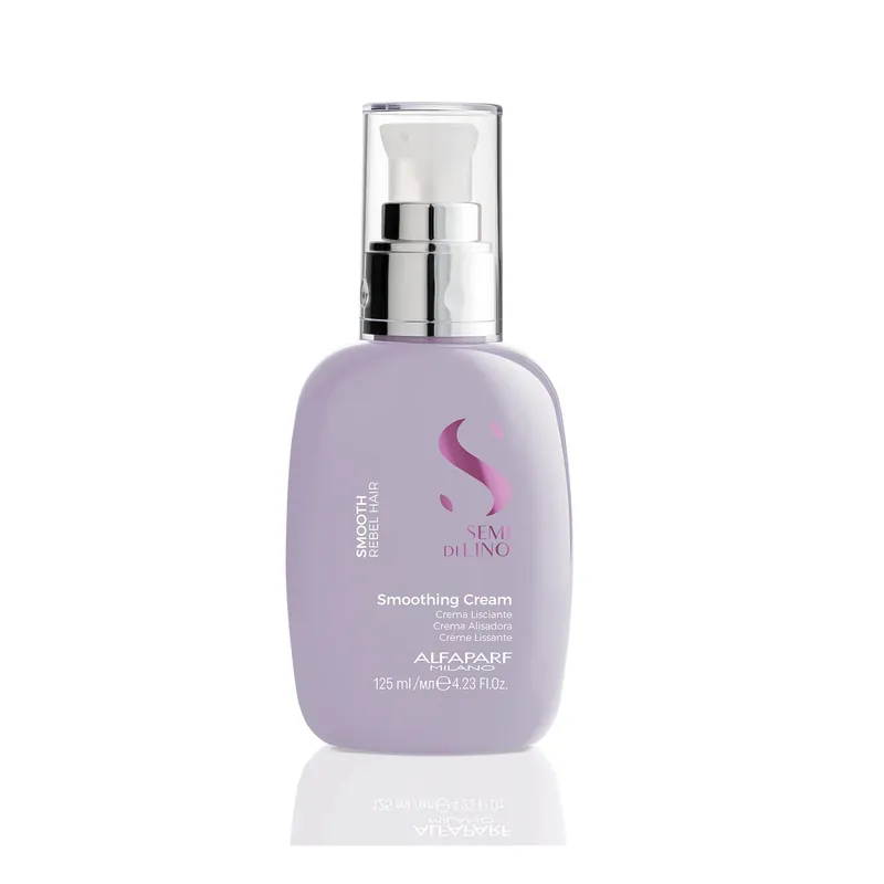 Alfaparf Milano Semi Di Lino Smooth Smoothing Cream 125 ml / 4.23 oz | For Rebel Hair