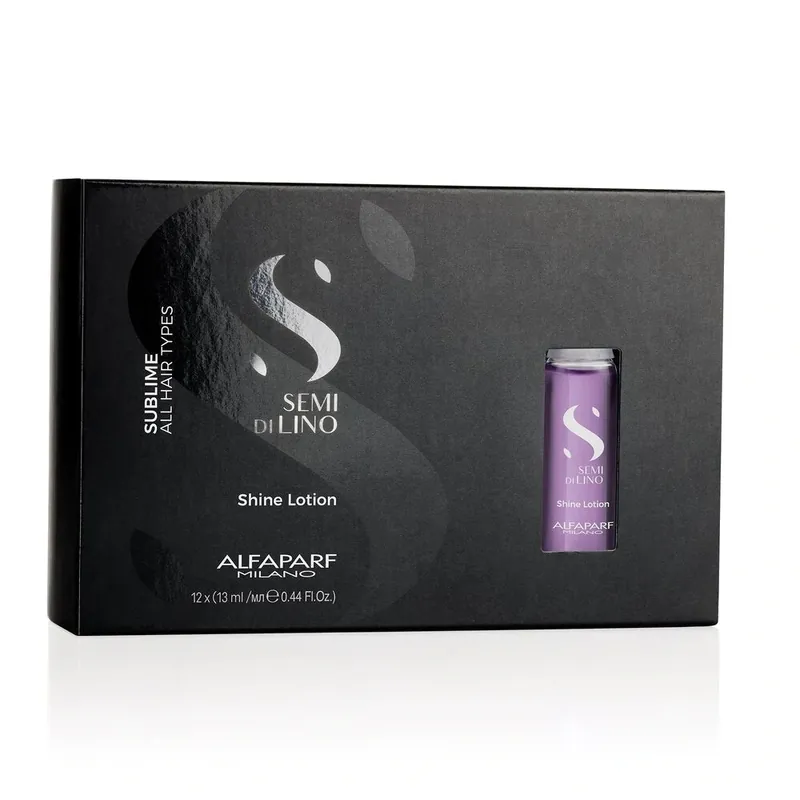 Alfaparf Semi Di Lino Sublime Shine Lotion 13 ml / 0.44 oz - Pack Of 12 Vials | For All Hair Types