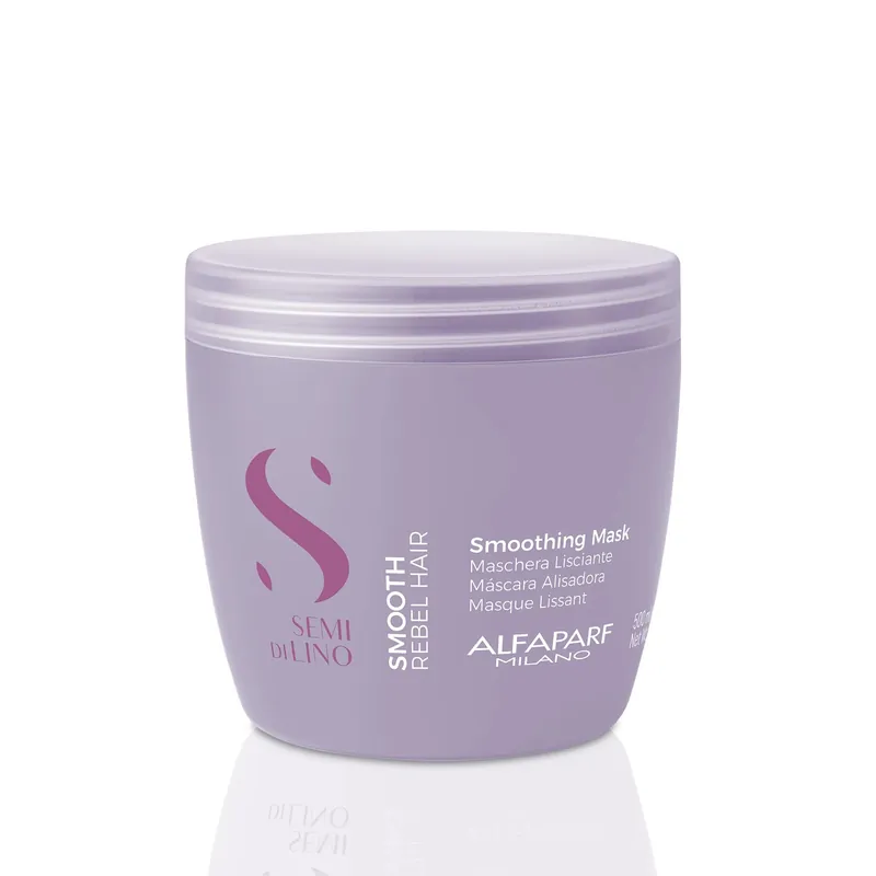 Alfaparf Semi Di Lino Smooth Smoothing Mask 500 ml / 16.9 oz | For Rebel Hair