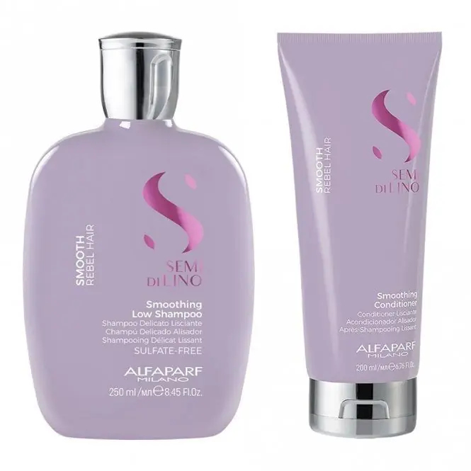 [Sample 0.68 oz] Alfaparf Milano Semi Di Lino Smoothing Low Shampoo + Conditioner Duo | Smooth For Rebel Hair - Free Sample