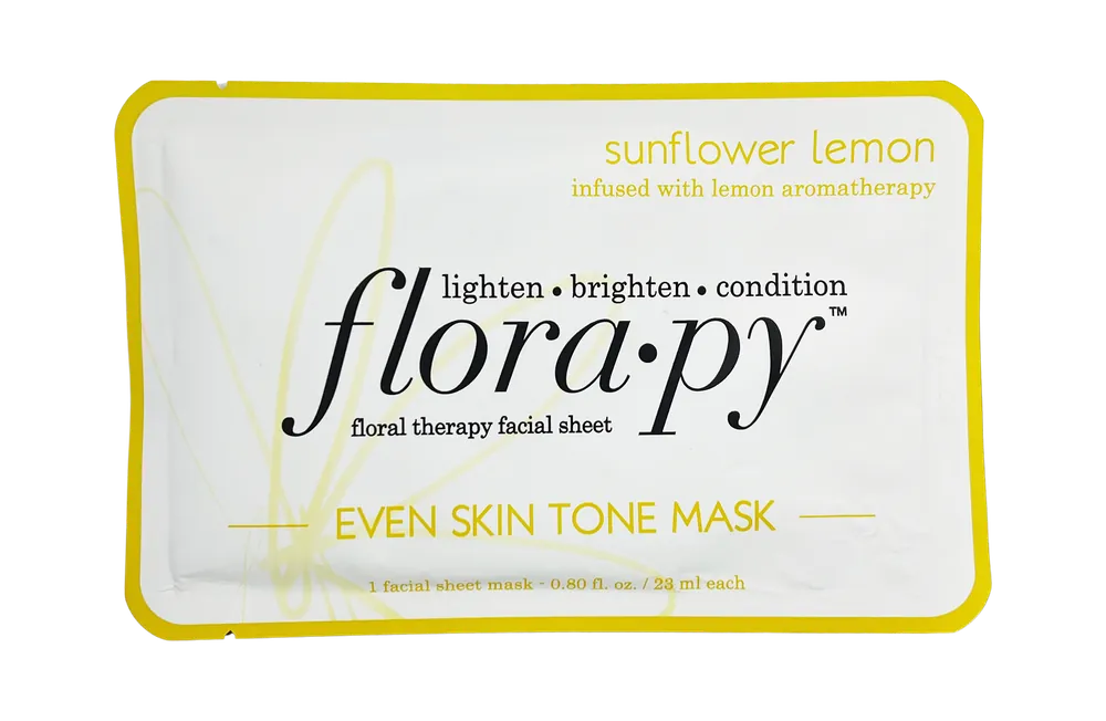 Florapy Therapy Facial Sheet Even Skin Tone Mask | Sunflower Lemon