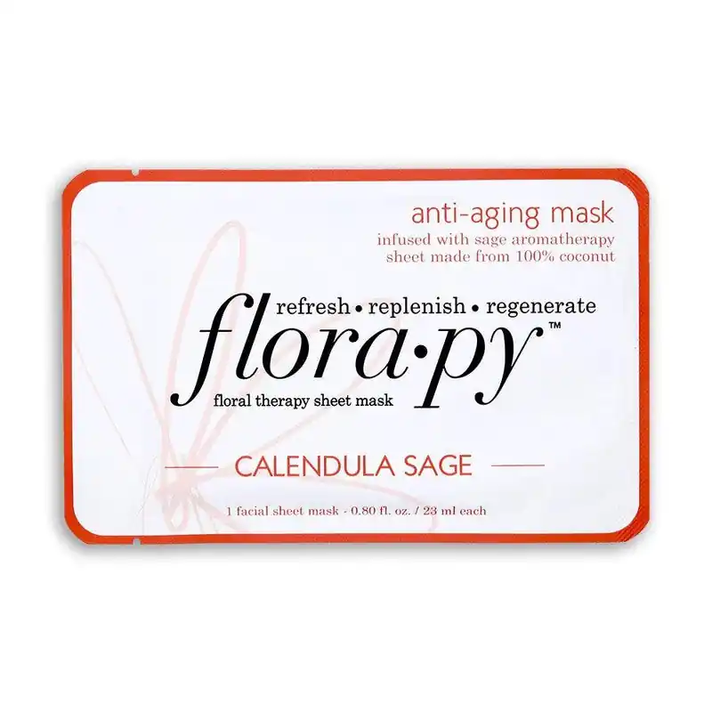 Florapy Therapy Facial Sheet Anti-Aging Mask | Calendula Sage