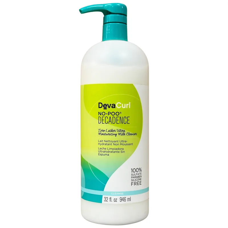 DevaCurl MOISTURE No-Poo Decadence Zero Lather Ultra Moisturizing Milk Cleanser Shampoo 32 oz / 946 ml