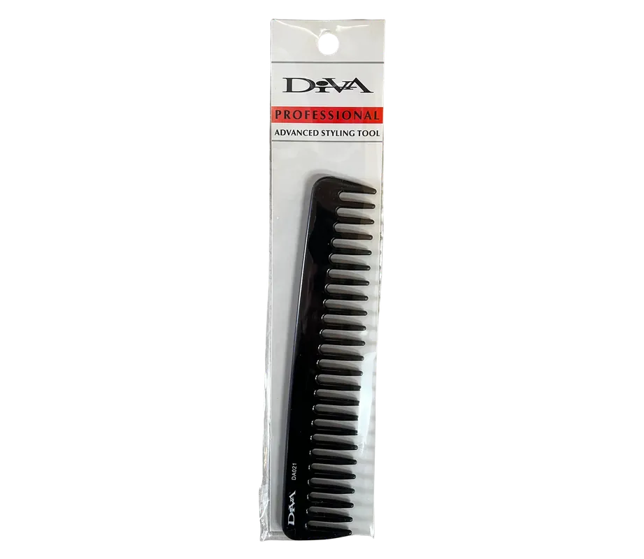 Diva Professional Advanced Styling Tool Wide Tooth Comb 7 1/4" | DA021