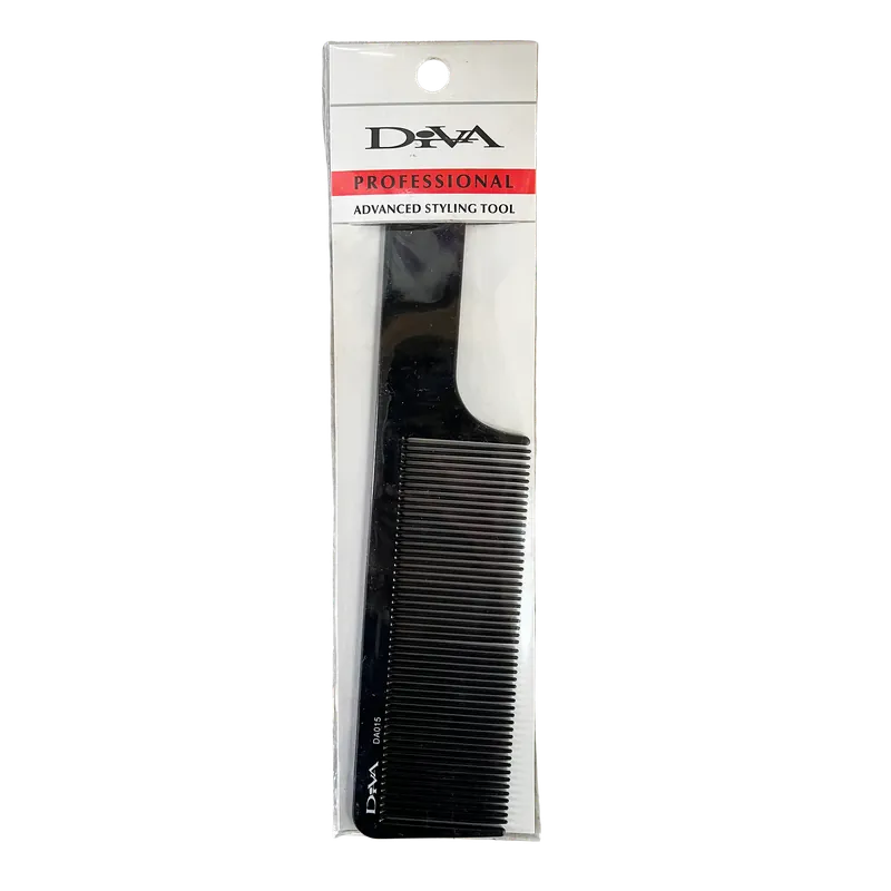 Diva Professional Advanced Styling Tool Flat Top Comb 9" | DA015