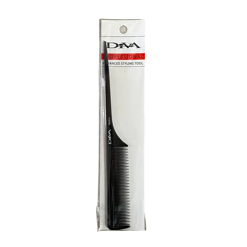 Diva Professional Advanced Styling Tool Teasing Tail Comb 9 1/4"