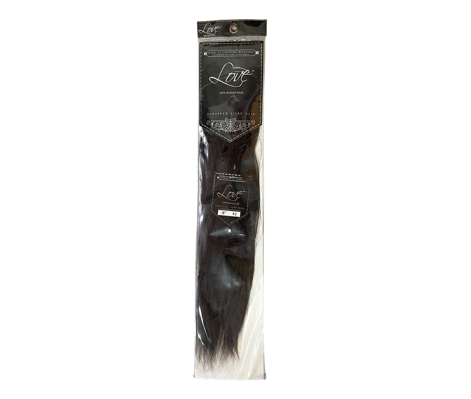 Love Hair Extensions Weaving European Silky Hair 18" #2 - Estee