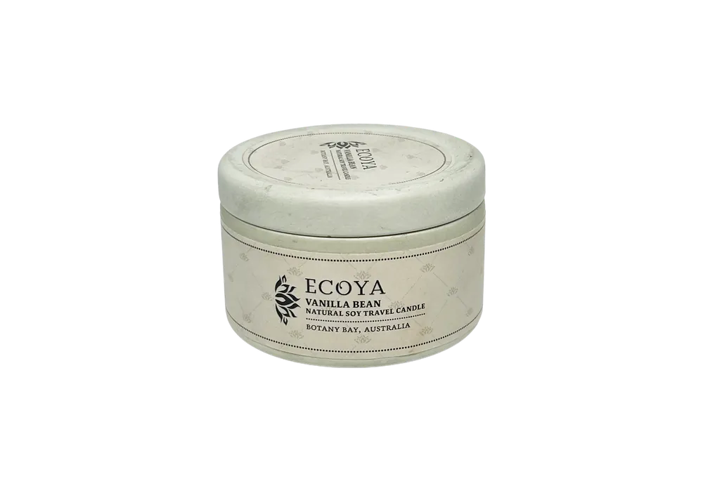 Ecoya Vanilla Bean Natural Soy Travel Candle