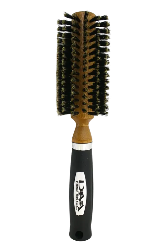 Diva Professional Wooden Round 100% Soft Boar M