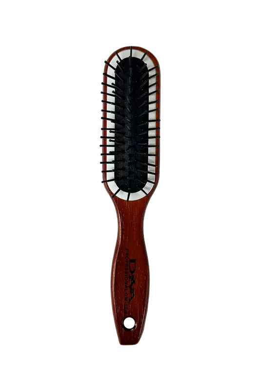 Diva #CM-02N Cushion Wood Nylon Pin Narrow Hair Brush - Medium (8.25")