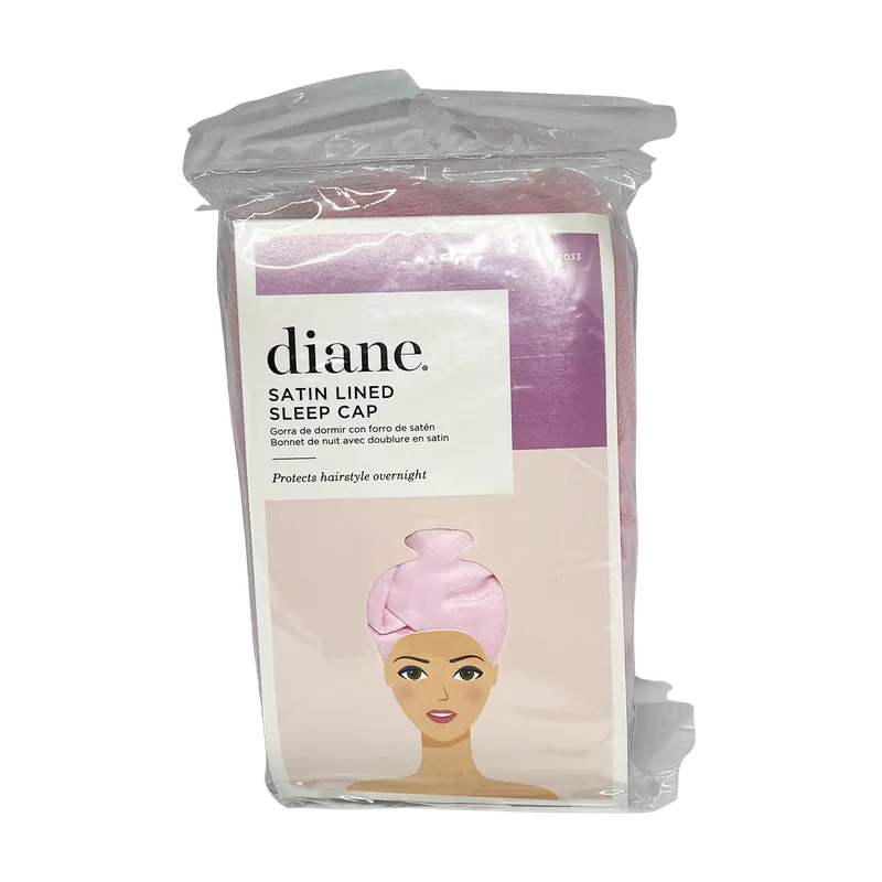 Diane Satin Lined Sleep Cap Pink