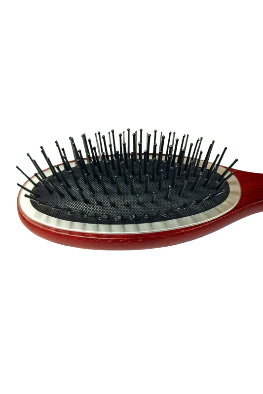 Diva #CM-03N Cushion Wood Nylon Pin Oval Hair Brush - Medium (9")