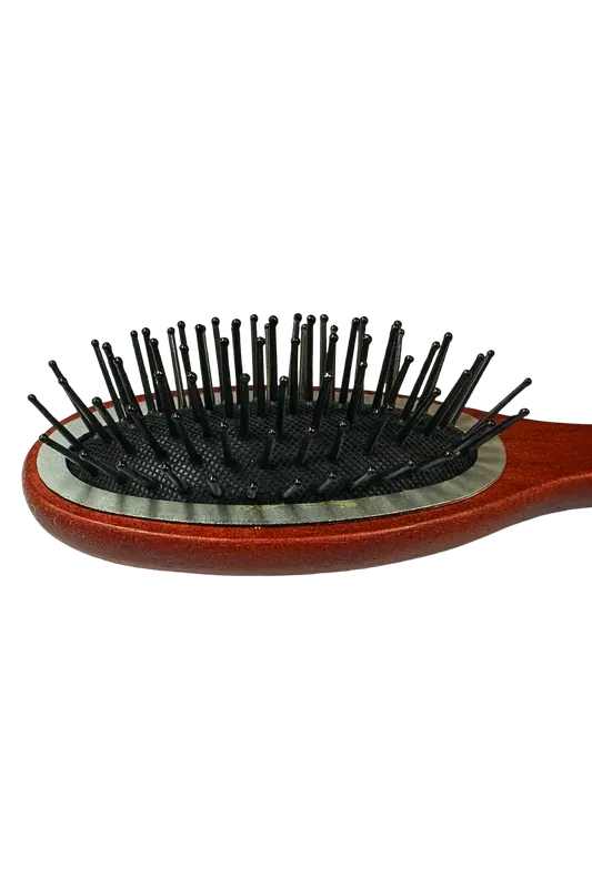 Diva #CM-01N Cushion Wood Nylon Pin Oval Hair Brush - Small (7.5")