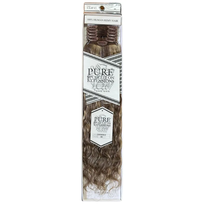 Hair Couture Pure 9Pcs Clip On Extensions Water Wave - 18" 626