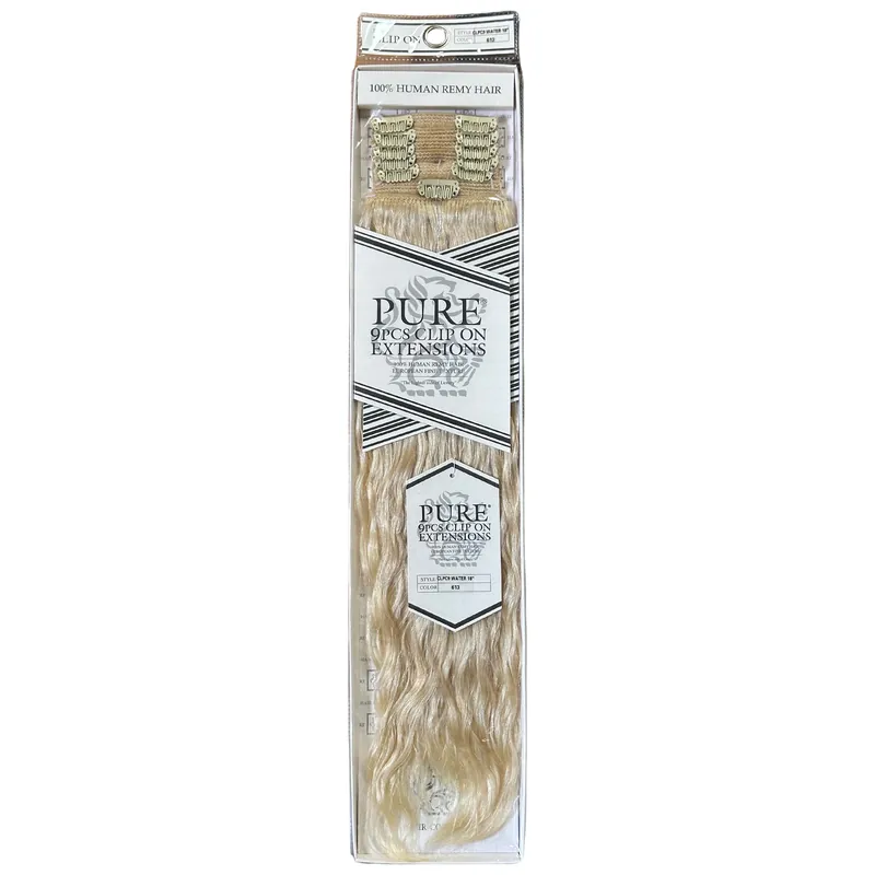 Hair Couture Pure 9Pcs Clip On Extensions Water Wave - 18" 613