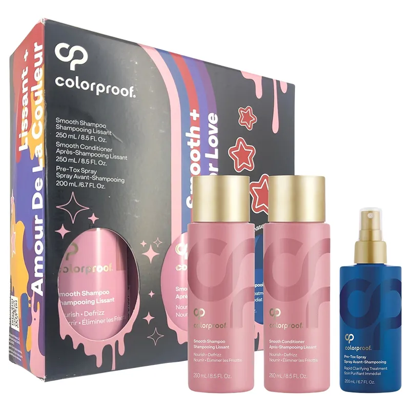 Colorproof Smooth + Color Love Kit | Smooth Shampoo & Conditioner + Pre-Tox Spray