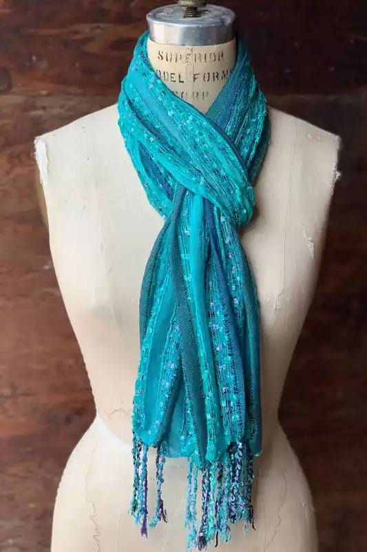 Dolma Pema Rayon Scarf - Turquoise