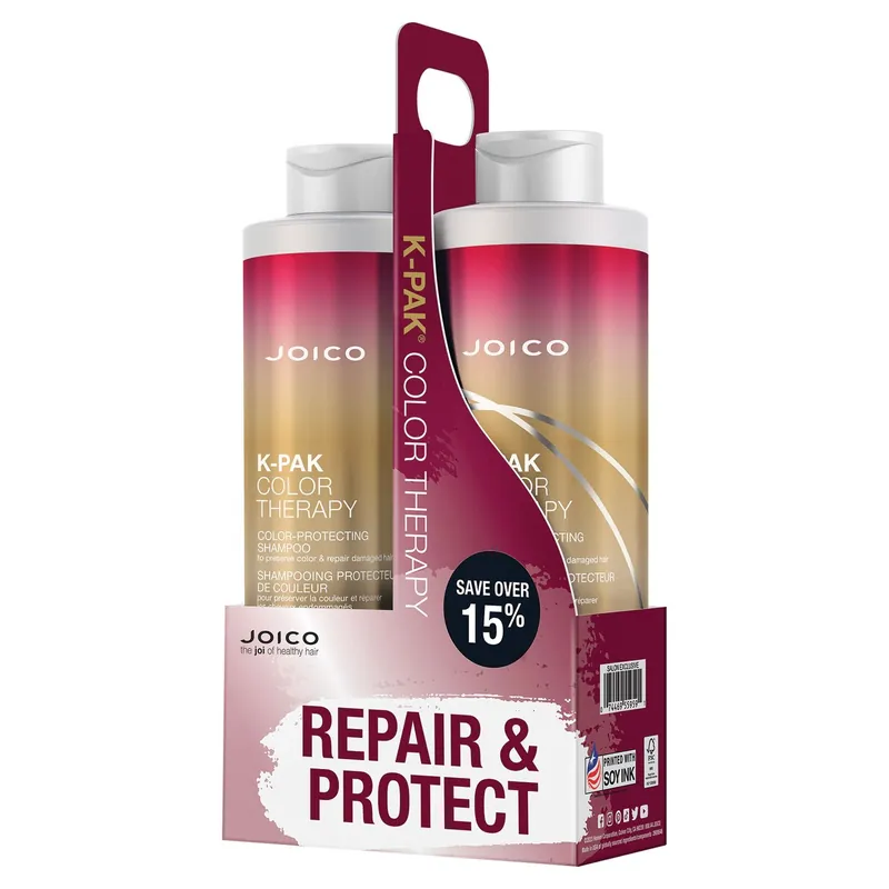 Joico K-PAK Color Therapy Shampoo & Conditioner Liter Duo / 33.8 oz