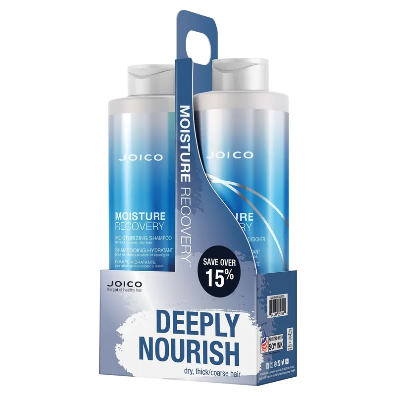 Joico Moisture Recovery Moisturizing Shampoo & Conditioner Liter Duo / 33.8 oz