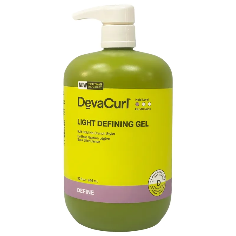 DevaCurl DEFINE Light Defining Gel Soft Hold No-Crunch Styler 32 oz / 946 ml | Hold 1/3