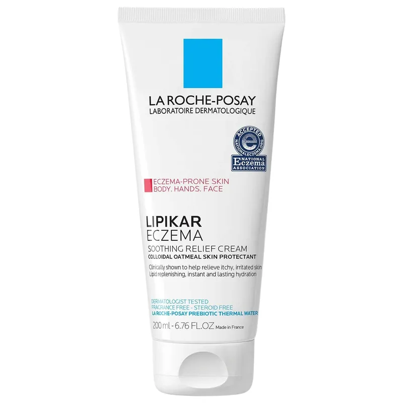 La Roche-Posay LIPKAR Eczema Soothing Relief Cream 6.76 oz / 200 ml | Body, Hands & Face