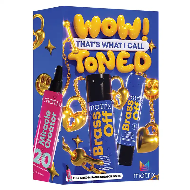 Matrix Wow! That's What I Call Toned - Brass Off Holiday Gift Set | Shampoo, Conditioner & Miracle Creator
