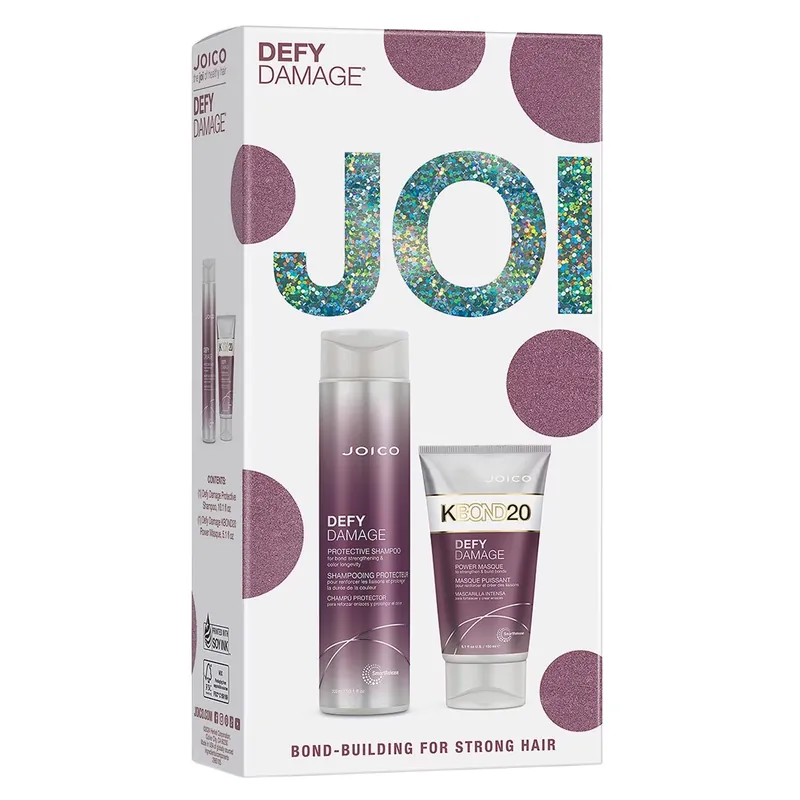 Joico DEFY DAMAGE Holiday Gift Duo | Protective Shampoo & KBOND20 Power Masque
