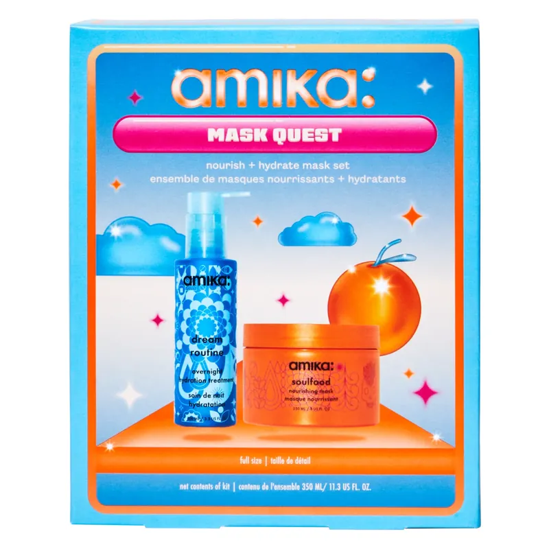 Amika Mask Quest Gift Holiday Kit | Dream Routine Treatment & Soulfood Nourishing Mask