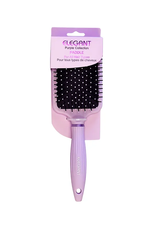 Elegant #711 Wet & Dry Paddle Hair Brush - Large (10.5") / Purple