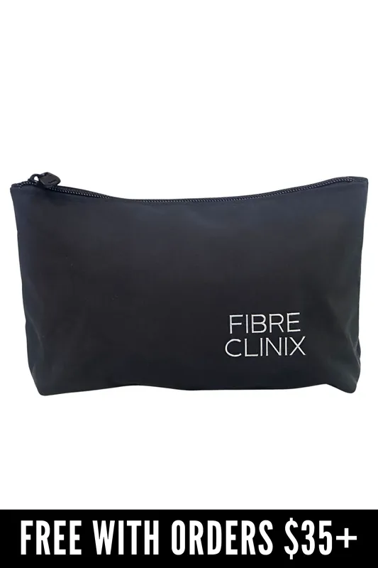 [FREE GIFT] Schwarzkopf Fiber Clinix Cosmetic Bag - Black (8.5" x 5" x 3")