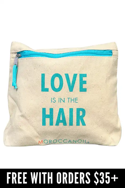 [FREE GIFT] Moroccanoil Cosmetic Bag - Beige / Teal (10" x 8" x 2")