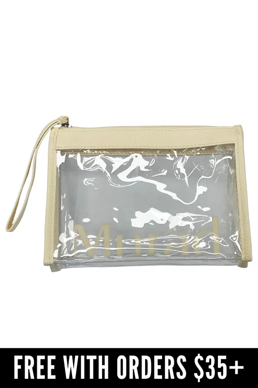 [FREE GIFT] Murad Cosmetic Bag - Clear / Beige (8" x 6" x 2")