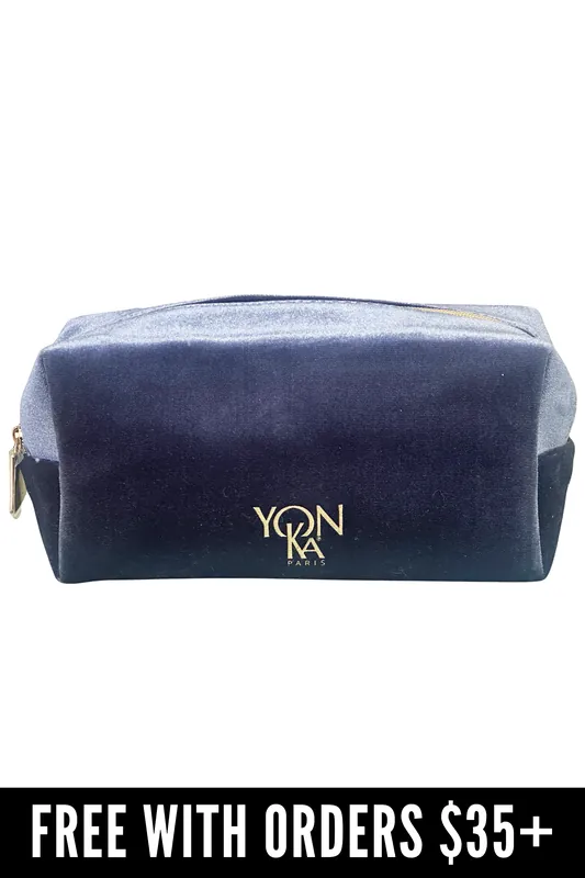 [FREE GIFT] Yon-Ka Cosmetic Bag - Velvet Blue (8" x 5" x 4")