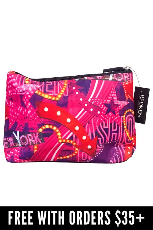 [FREE GIFT] Redken Cosmetic Bag - Pink City (10" x 6" x 3")