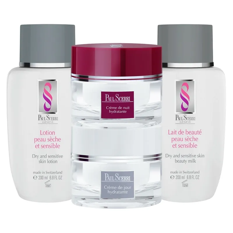Paul Scerri Moisturizing 4-Piece Kit | Night Cream, Day Cream, Skin Lotion & Beauty Milk
