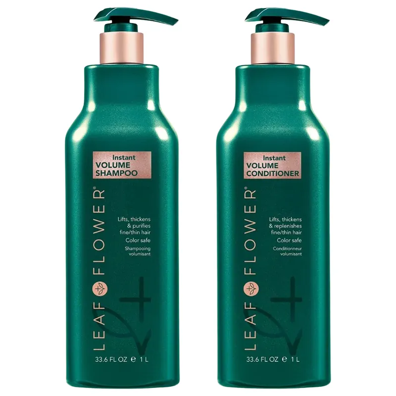 Leaf & Flower Instant Volume Shampoo & Conditioner Duo Liter / 33.6 oz