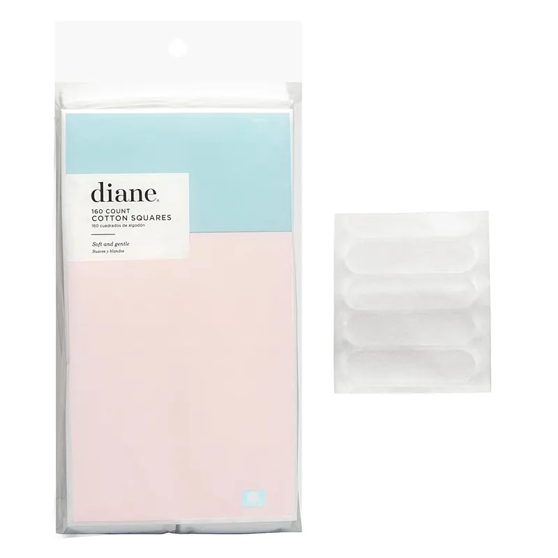 Diane Cotton Squares 160 Pack | For Nails & Face