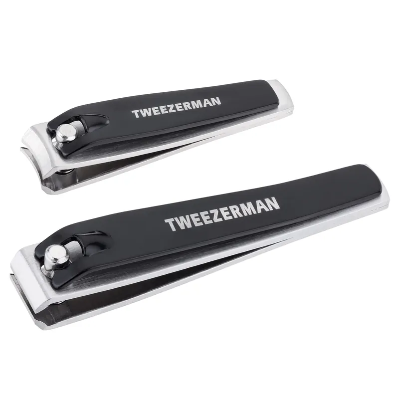 Tweezerman Combo Fingernail & Toenail Clipper Set - Black/Silver | 4015-R