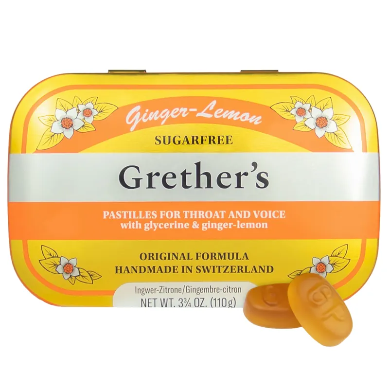 Grether's Pastilles 3.75 oz / 110 g - Ginger Lemon Sugarfree