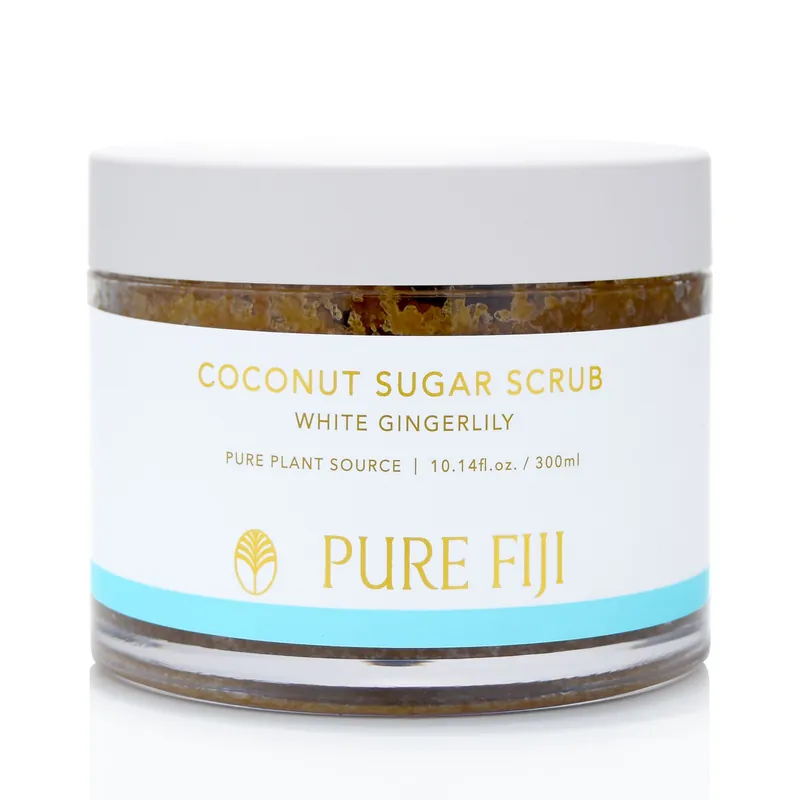 Pure Fiji Coconut Sugar Scrub 10.14 oz / 300 ml - White Gingerlily