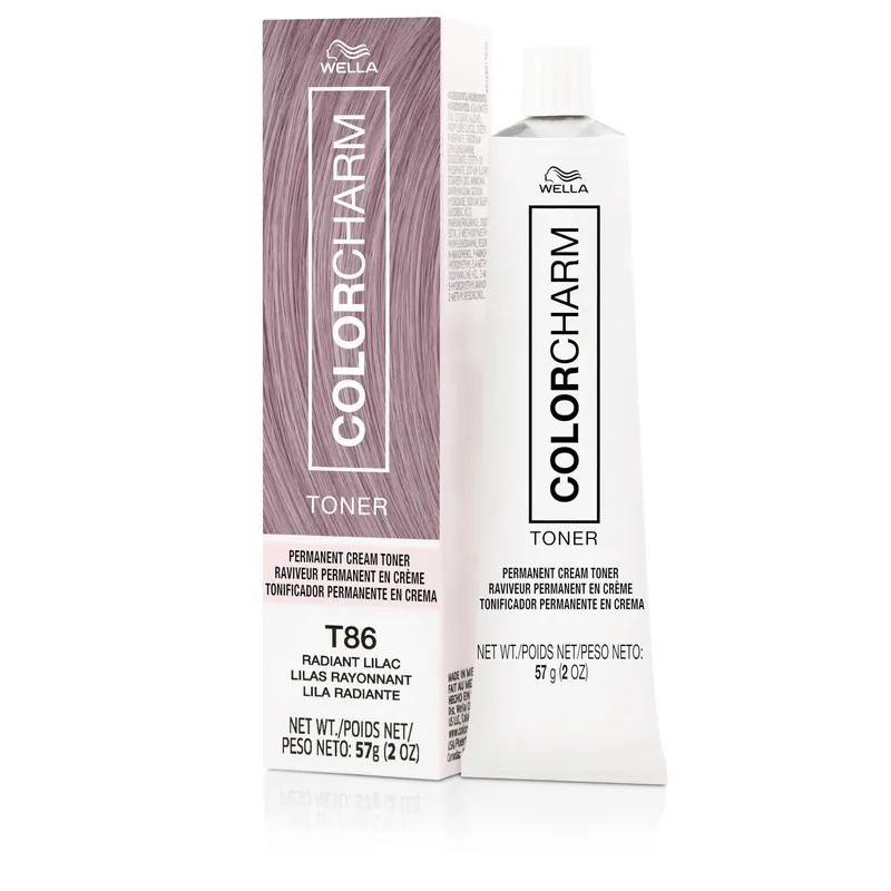 Wella ColorCharm Permanent Creme Toner 2 oz - T86 Radiant Lilac