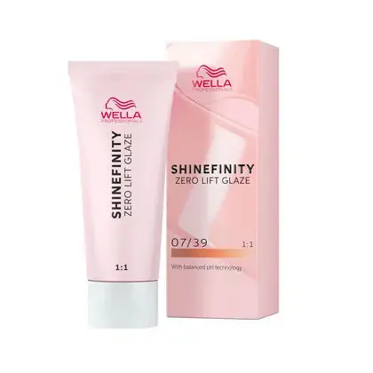 Wella Shinefinity Zero Lift Glaze Demi-Permanent Hair Color - 07/39 Medium Blonde / Gold Cendre