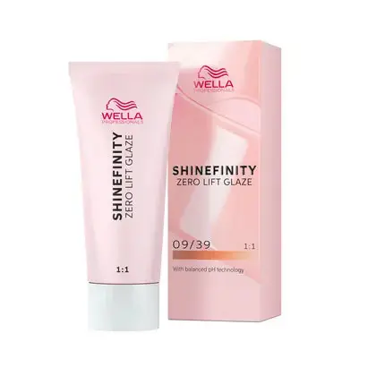 Wella Shinefinity Zero Lift Glaze Demi-Permanent Hair Color - 09/39 Very Light Blonde / Gold Cendre