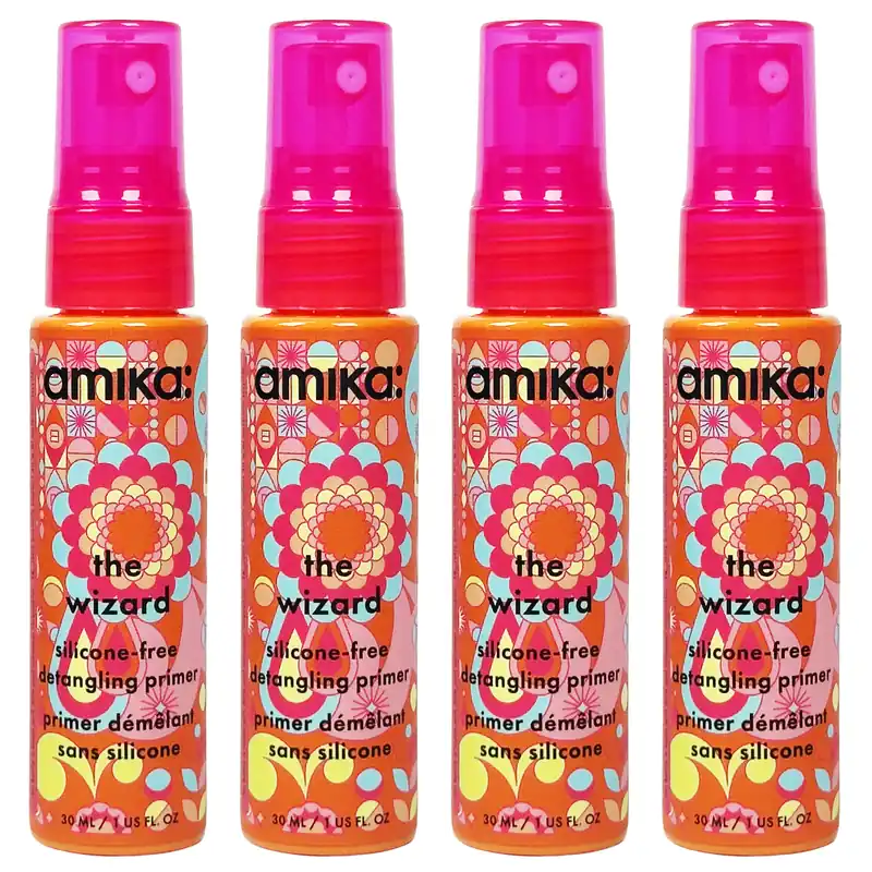 Amika THE WIZARD Silicone-Free Detangling Primer 1 oz / 30 ml (4 Pack)