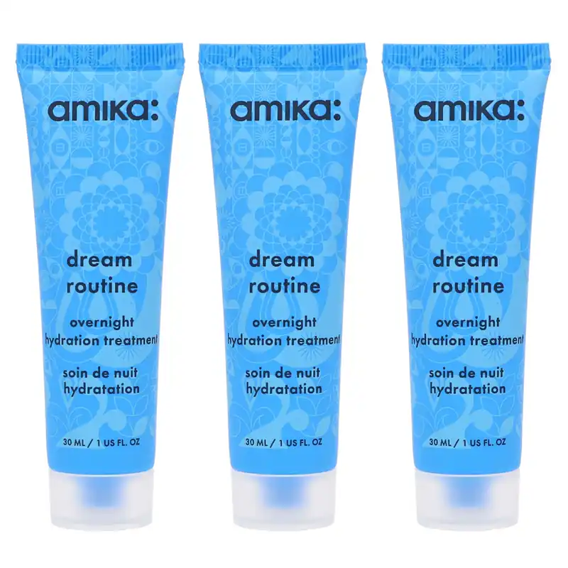 Amika DREAM ROUTINE Overnight Hydration Treatment 1 oz / 30 ml (3 PACK)