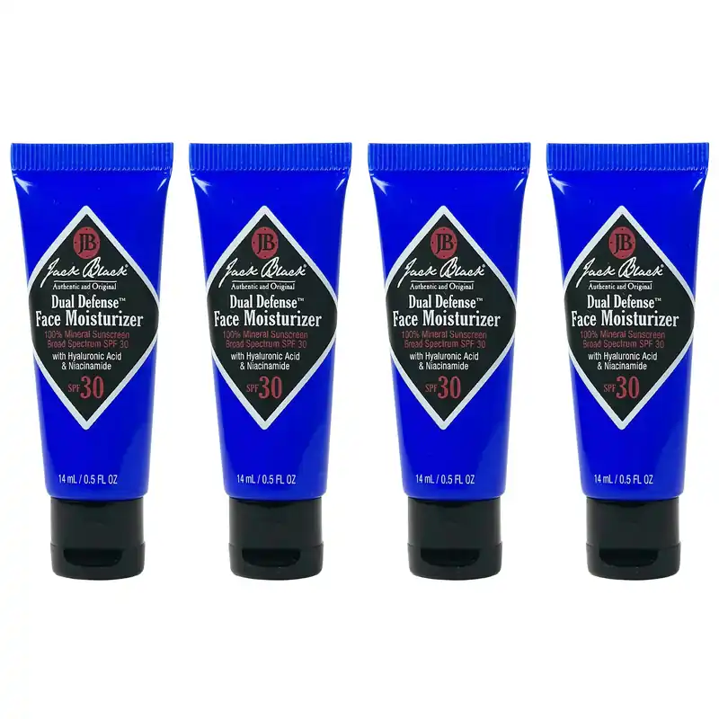 Jack Black Dual Defense Face Moisturizer SPF 30 0.5 oz / 14 ml (4 Pack)